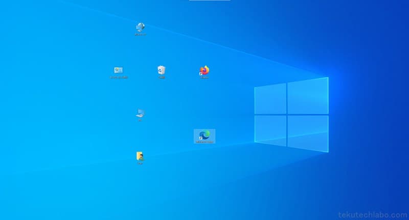 【追加ソフトなし】デスクトップのアイコン配置を保存・復元する（Windows）の図