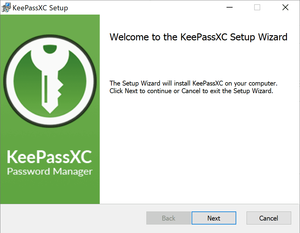 keepassxc セットアップ