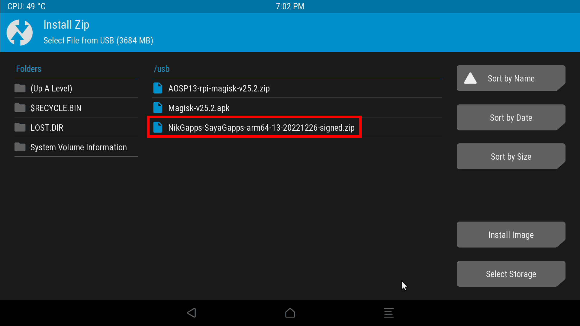 【Root化】ラズパイにAndroid13とTWRPをインストールするの図
