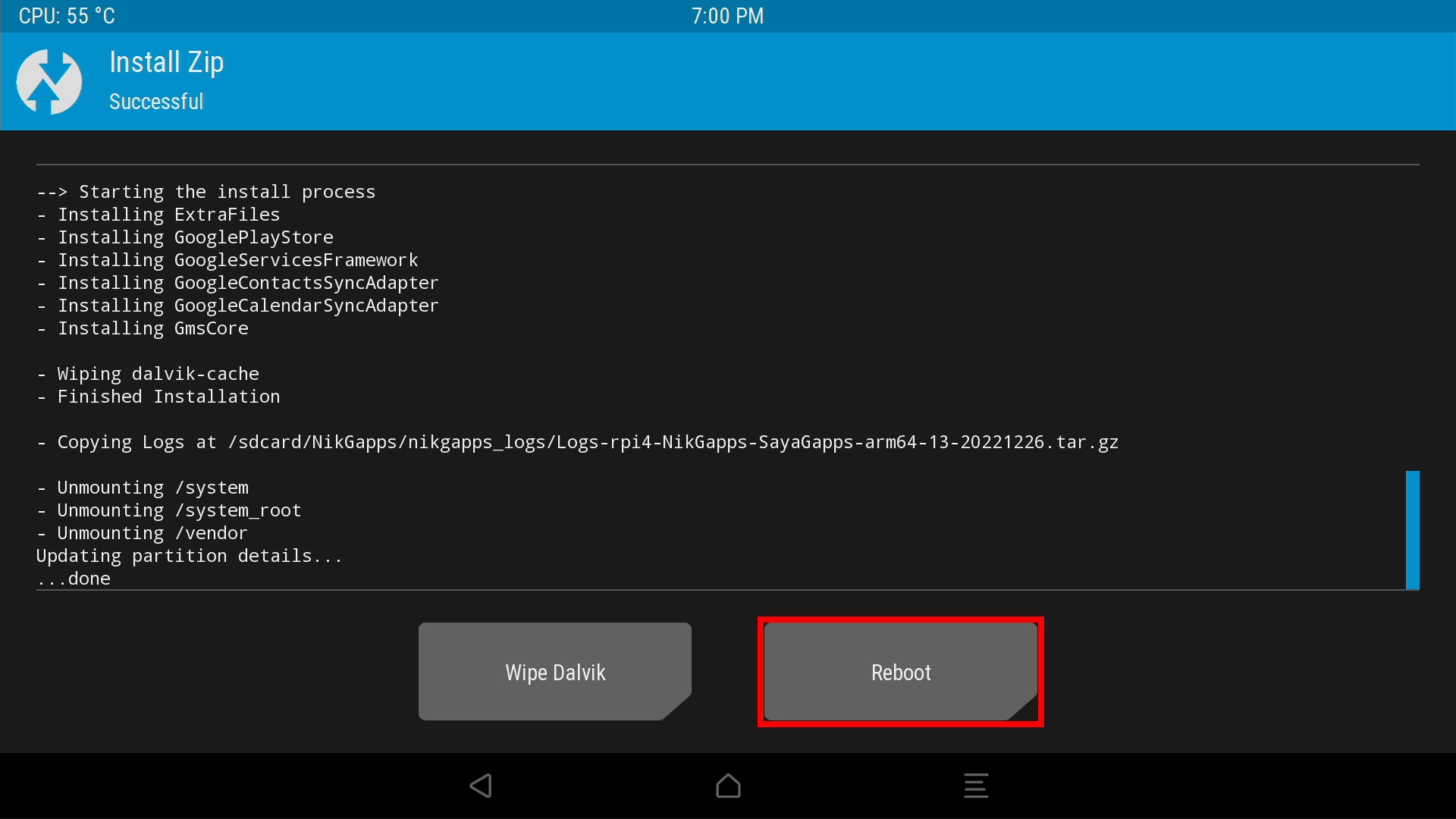 【Root化】ラズパイにAndroid13とTWRPをインストールするの図