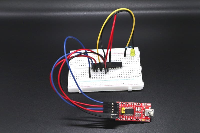 FT232RLを使ってArduino(ATmega328P)に書き込みするの図
