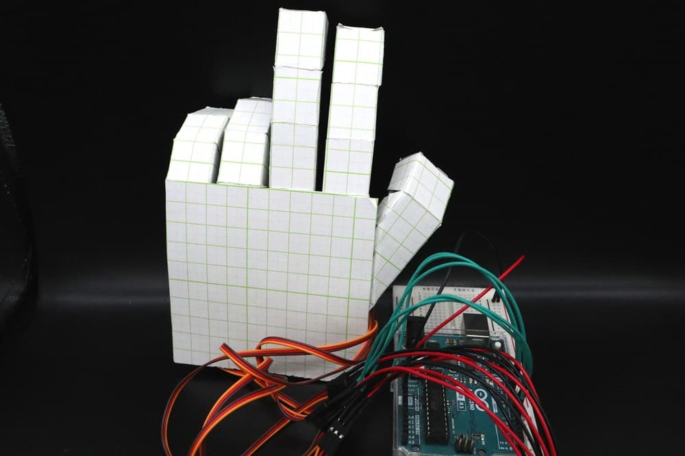 【Arduino】ロボットハンドを超簡単に自作するの図